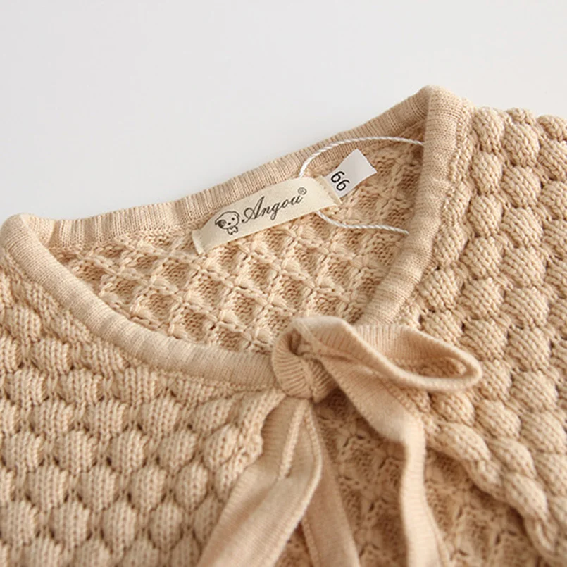 Винтажные кардиганы с длинными рукавами и цветочной вышивкой для девочек свитер