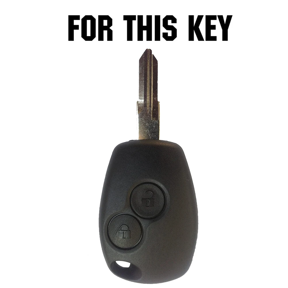 Силиконовый чехол для автомобильного ключа из углеродного волокна с 2 кнопками