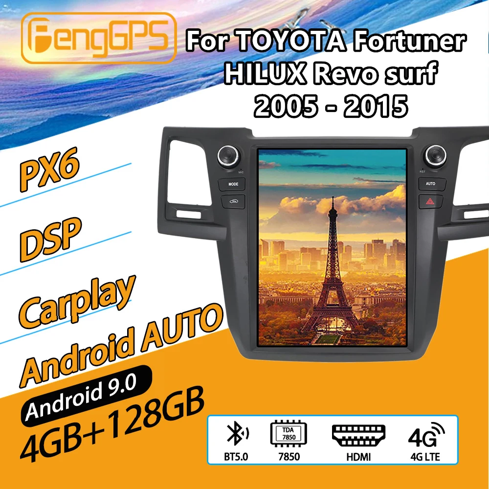 

Car multimedia Player For TOYOTA HILUX Revo surf Fortuner 2005 - 2015 Radio Android Audio GPS Navi Unit Cassette Recorder Stereo