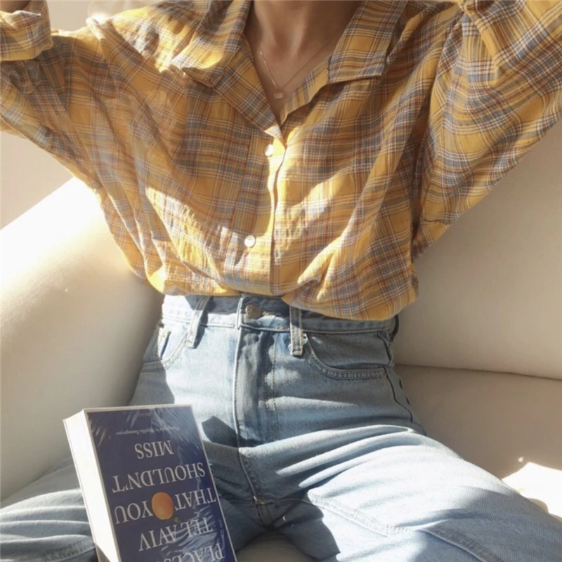 Новая желтая рубашка большого размера женские топы женская льняная хлопковая