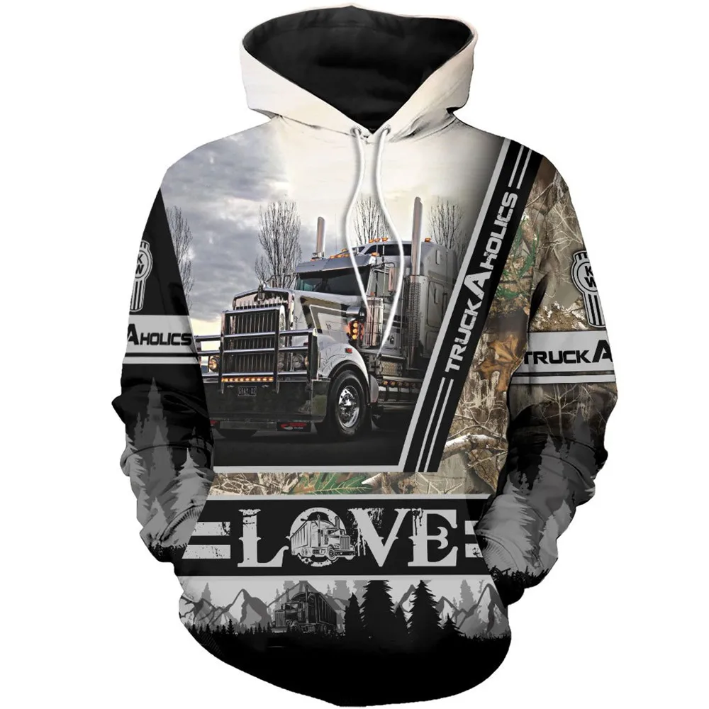 

Мужской топ с длинными рукавами I am a trucker, удобная толстовка унисекс с 3D принтом, толстовка с капюшоном и молнией, стиль на осень/зиму