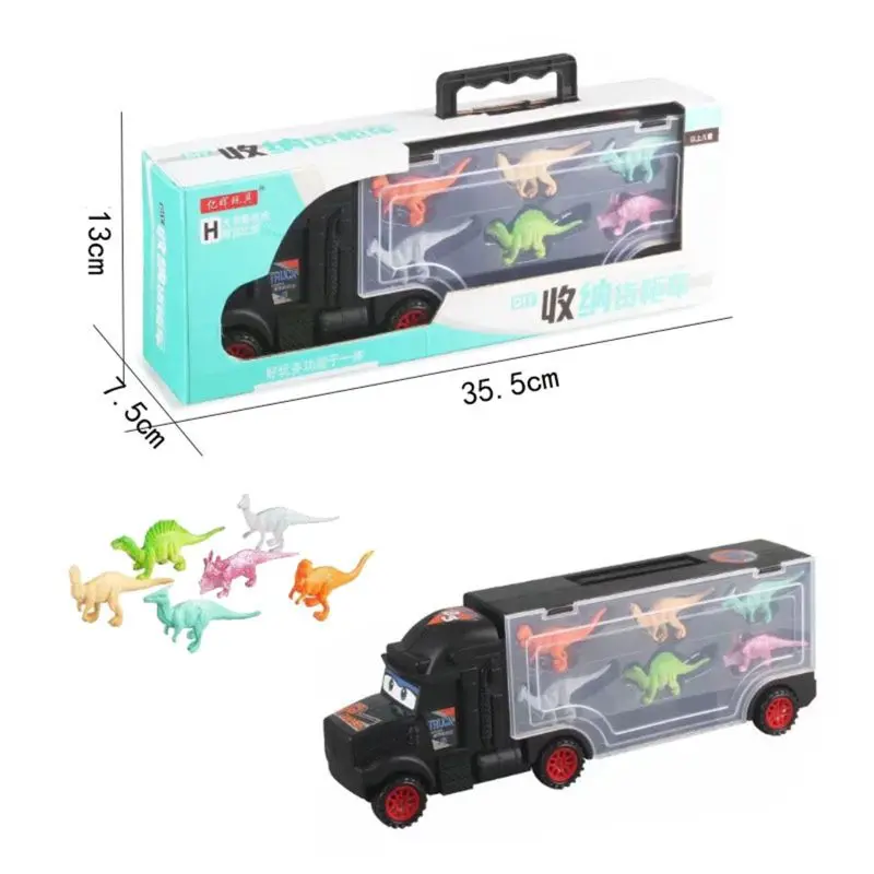 

Dinosaur Transport Car Carrier Toy with 6 Dinosaurs Toys Inside L9CD