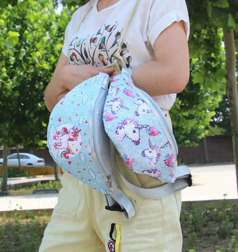 Водонепроницаемый поясной кошелек из ПВХ с блестками для девочек забавные