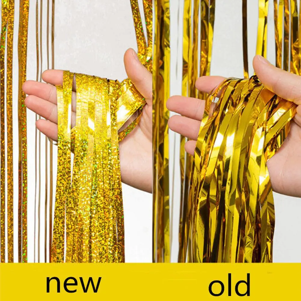 1/2 м МЕРЦАЮЩАЯ кисточка занавеска металлическая бахрома из фольги мерцающий фон