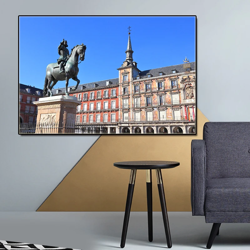 Парусиновая печать испанская архитектурная Ландшафтная живопись Альгамбра