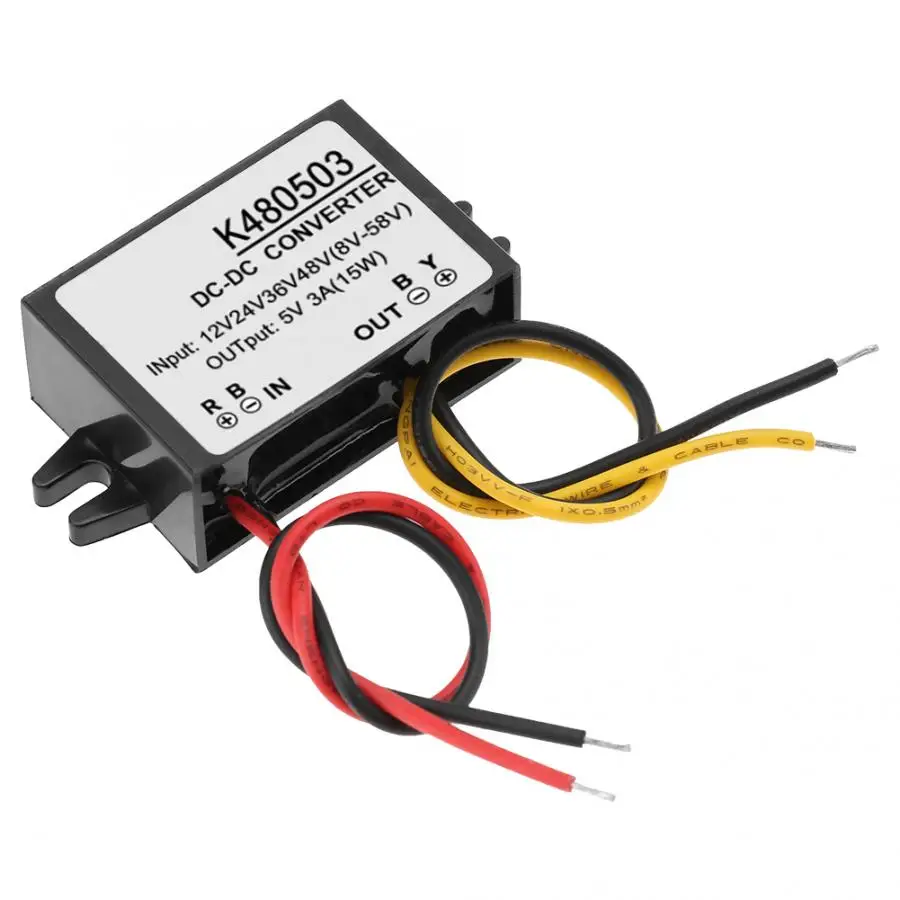 DC 12V/24V/36V/48V to 5V 3A понижающий преобразователь модуль питания постоянного