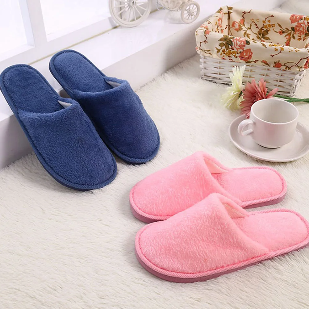 Тапочки домашние Нескользящие карамельных цветов для мужчин и женщин теплые