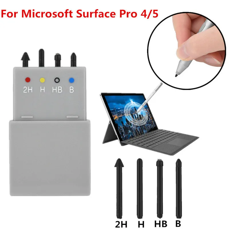 4 наконечника Замена ручки наконечник Комплект 2H HB B для microsoft Surface Pro 4/5 стилус