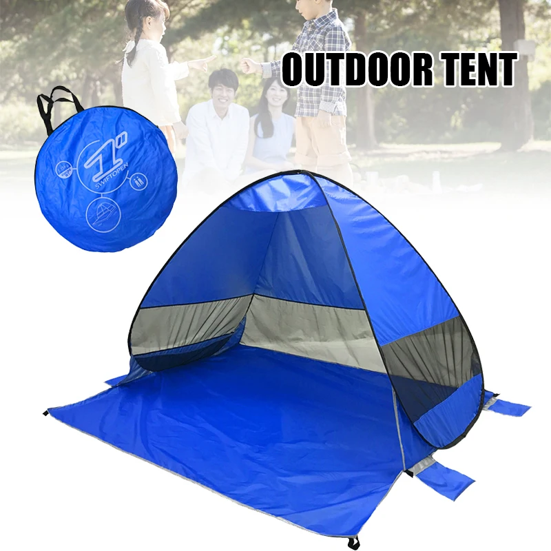 

Pop Up Tent Automatic Instant Tent Portable Beach Tent Water Resistant Sun Shelter with Storage Bag Fits 2-3 People B2Cshop