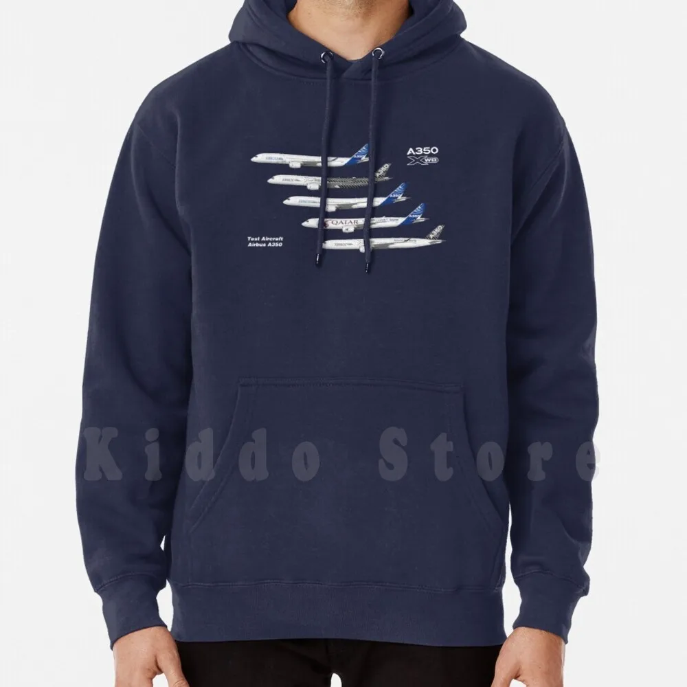 

Airbus A350 Test Fleet Illustration hoodie long sleeve Airbus A350 A350 Airbus A350 Airbus A350 900 Test