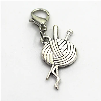 lobster clasp charms 100 шт./партия, вязанные игольчатые Подвески с застежкой-Омаром, подвески для браслета diy и браслета, ювелирные изделия, аксессуары, подвески - Окраска металла: lobster clasp charms