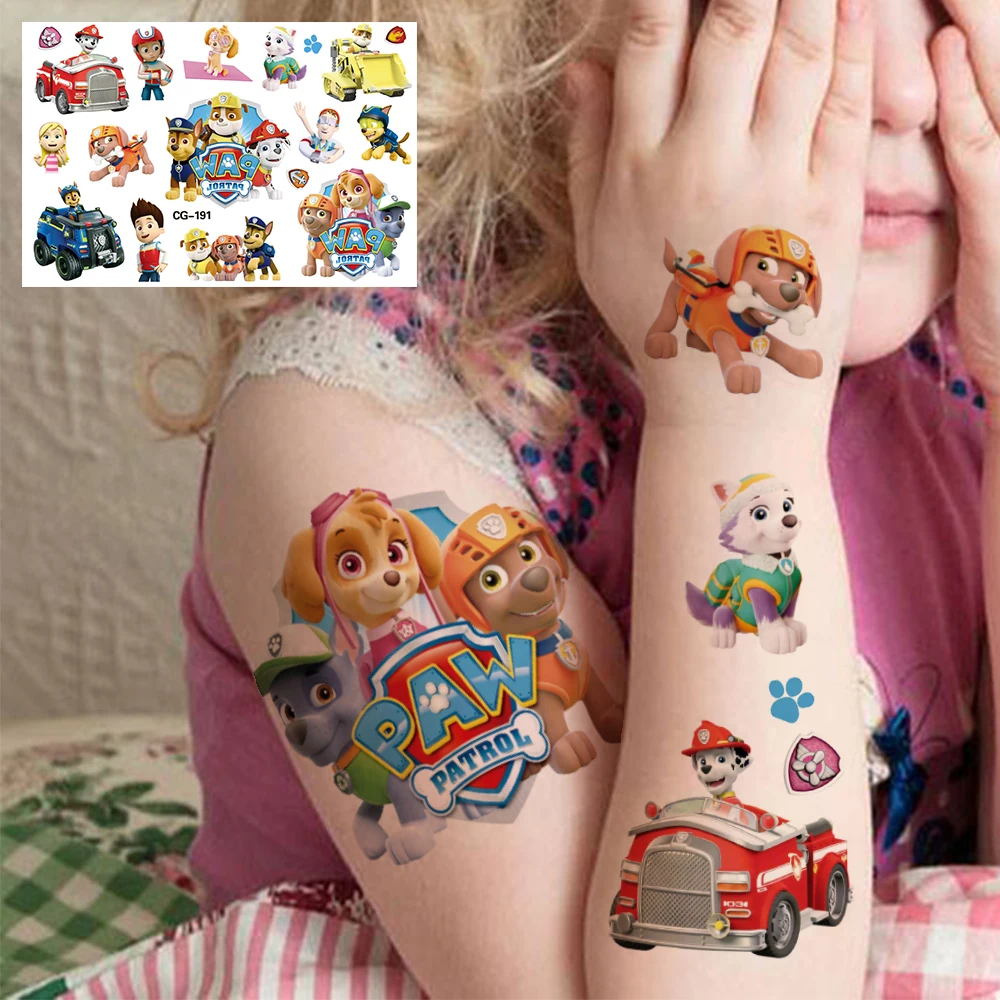

Waterproof Cartoon Puppy Temporary Tattoos For Boys Kids Girls Ribbit Mermaid Tattoo Sticker Fake Pink Sweet Heart Tatoos Paper