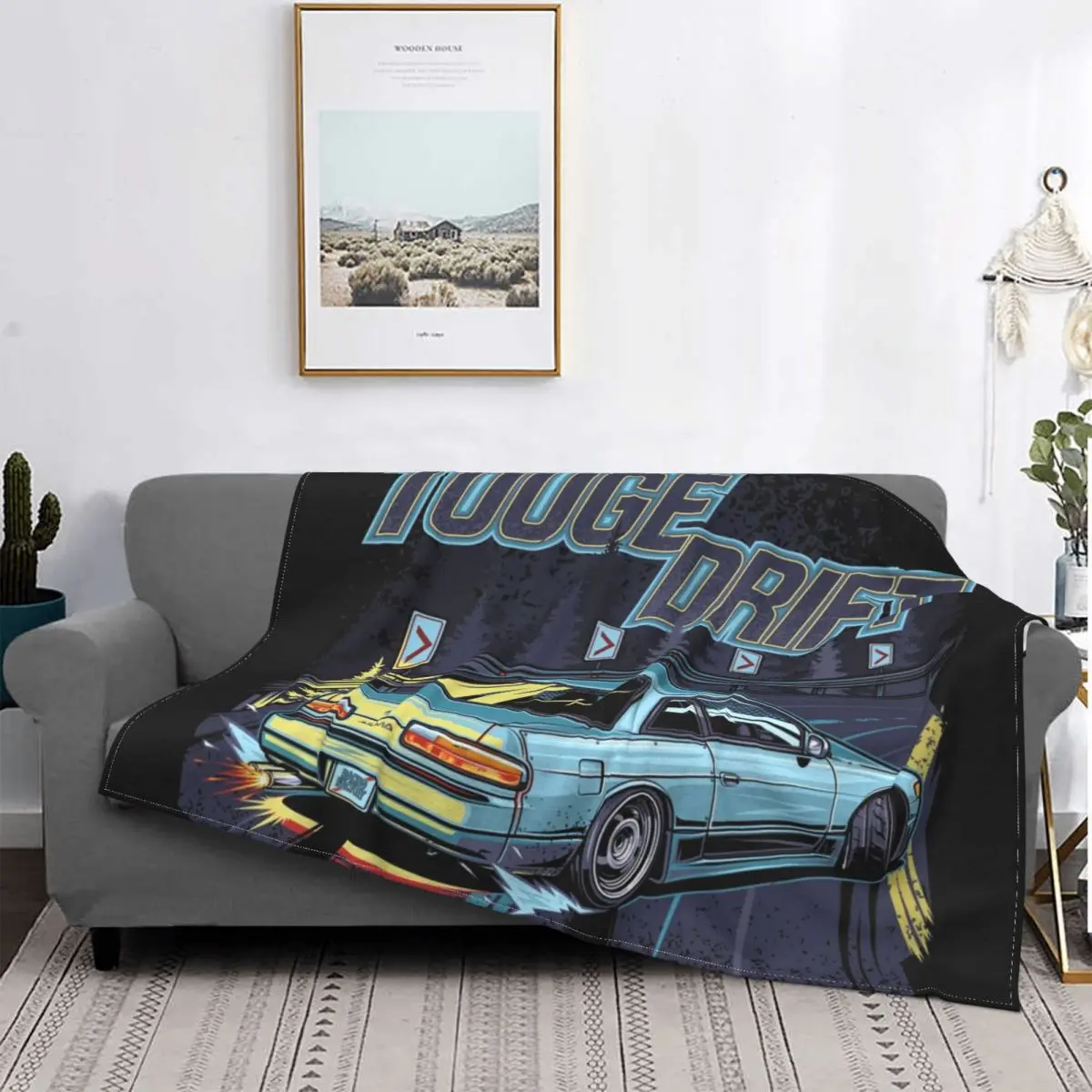 

JDM Blanket Car Drift Turbo Plush Thick UltraSoft Flannel Fleece Throw Blanket For Sofa Bedspread Quilt Travel Art Outlet