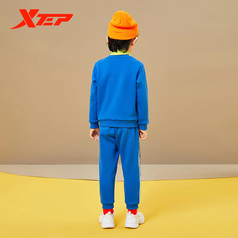 

Xtep Children'S 2020 Autumn And Winter New Boys Plus Velvet Suits Fashion Trend Leisure Sports Two-Piece Suit 680426349084