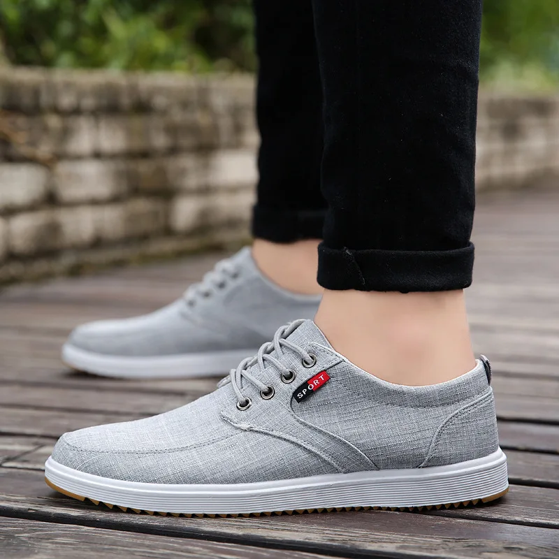 

2021 Early Autumn New Simplicity Men's Vulcanize Shoes Light Slip-on Shallow Casual Flat Canvas Shoes Comfortable for Outside