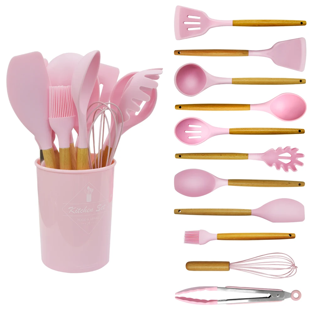 Набор силиконовых кухонных принадлежностей комплект из 9/10/11/12 предметов лопатка
