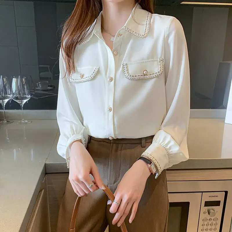 

Women's blouse design light mature shirt 2021 spring and autumn new long-sleeved western-style blouse women