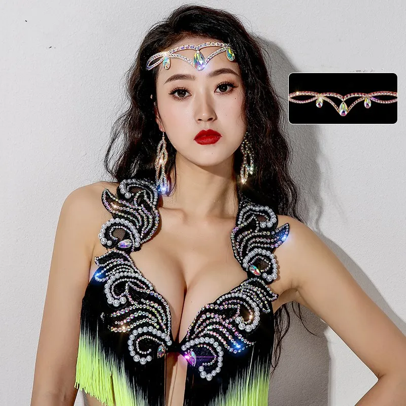 Цепочка для волос Bellydance в стиле бохо аксессуары танцора выступления шоу сердца
