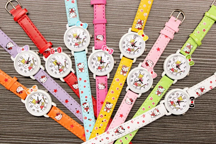 

Cartoon Fashion Cat Children's Watch Cute Girl Belt Quartz Kids Wristwatch Student Colorful Gift Electronic Clock Reloj Infantil