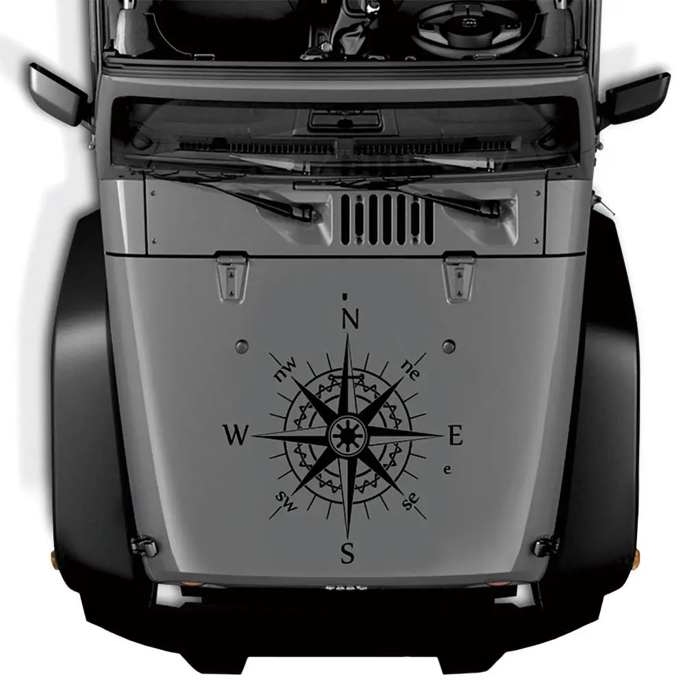

50 x 50cm Car Hood Compass Decal Auto Vinyl Bonnet Sticker Universal