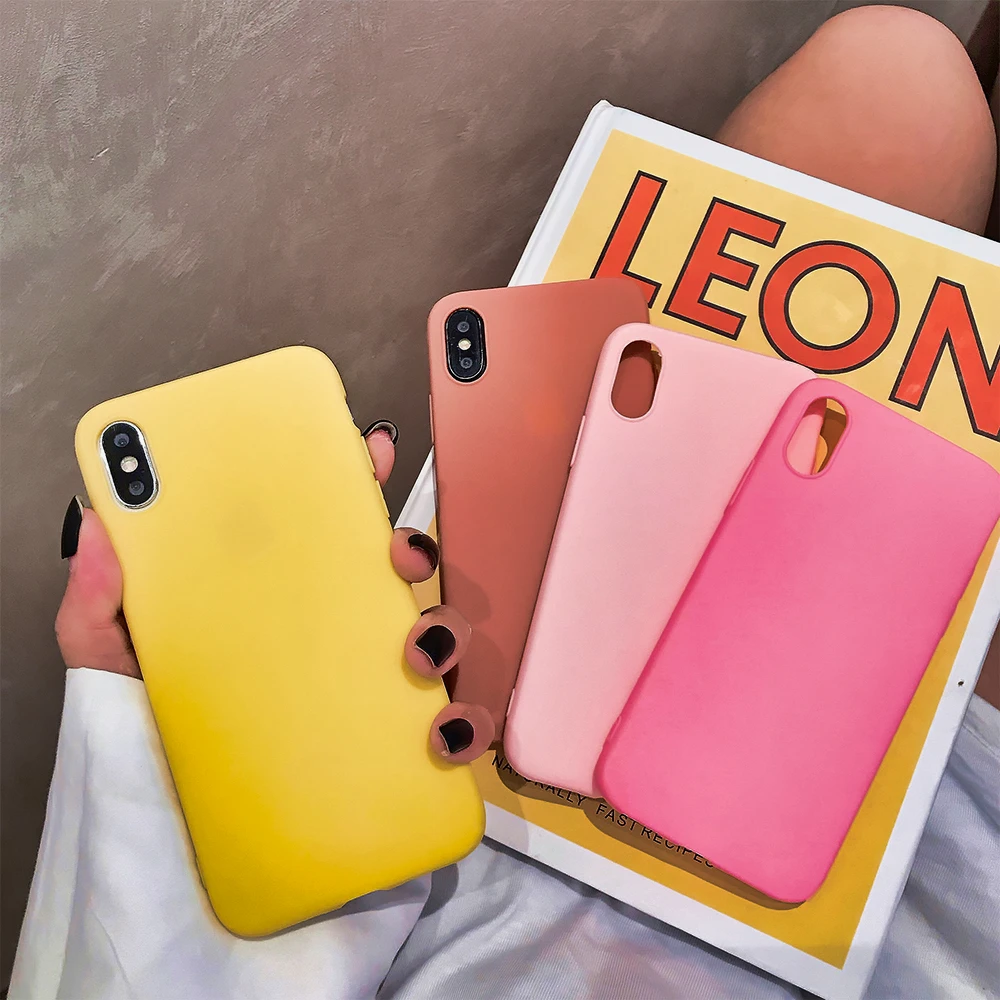 Карамельный цвет ed чехол для телефона iPhone 11 PRO MAX XS xr x 8plus 7plus 6plus 8 7 6 Apple TPU