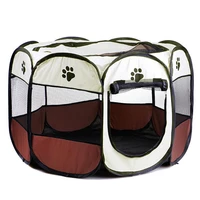 portable pet cage folding pet tent outdoor dog house pet octagon cage indoor playpen puppy cats kennel