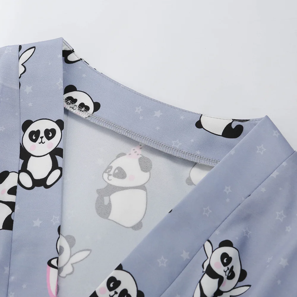 

Women Bath Robe Summer Fashion Floral Bathrobe Short Kimono Robe Night Robe Fashion Loose Cardigan Dressing Gown