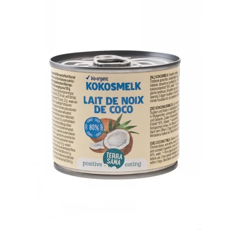 Кокосовое молоко TERRASANA 200 gr био | Красота и здоровье