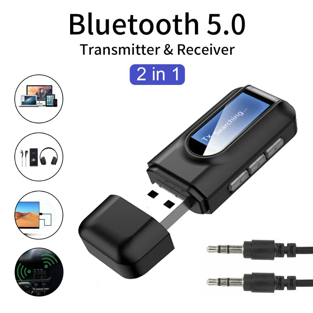 3 5 мм Aux беспроводной ЖК дисплей USB адаптер для дома ПК ТВ наушников автомобильный