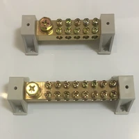 1018mm 10x18mm 8p 10p 12p 8 10 12 position hole dual two neutral ground wire line row holder brass connector bar terminal block