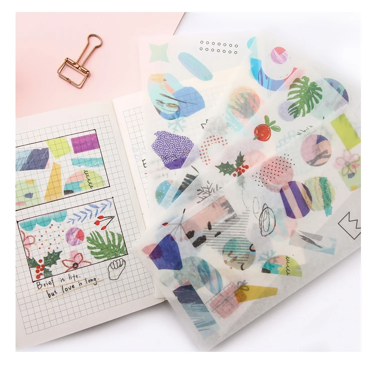 Mr. paper 24 дизайна 4 шт./лот на основе Sketchbook Deco Наклейки из бумаги васи Скрапбукинг пули журнал популярный деко постельное белье наклейки