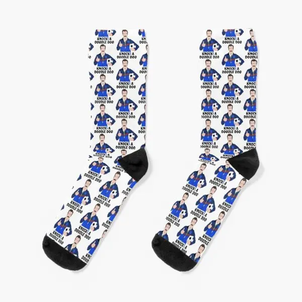

Knock A Doodle Doo Lasso Crew Socks Ladies Sports Autumn Best Winter Mens Unisex Cartoon Breathable Cute Pattern Girls Funny