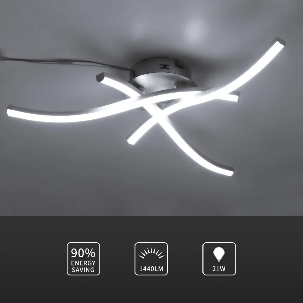 

Trigeminal Ceiling Lamp Wave Chandelier Novelty Modern LED Ceiling Lamp Bedroom Living Room Kitchen Ceiling Lamp
