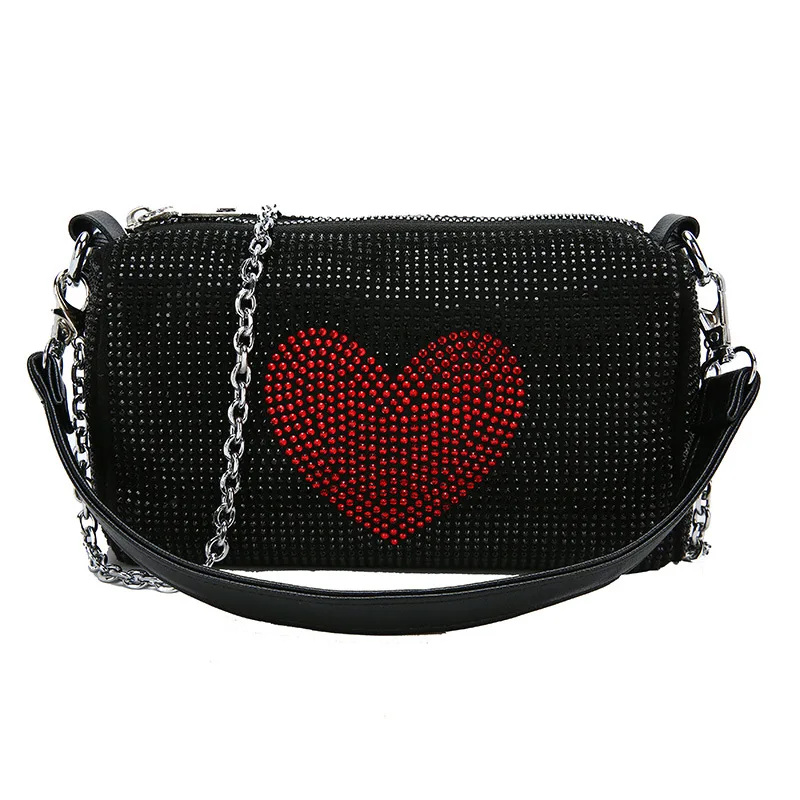 

Luxury Texture Female Bag Europe Station Diamond Mini Bag Chain Shoulder Messenger INS Bags for women