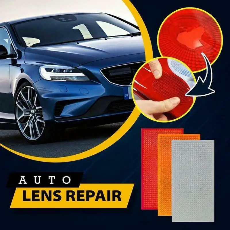 

2021 Car Auto Lens Repair Kit DIY Grid Pattern Car Headlights Taillight Repair Tool Set Car Lights Crack Repair Film Polish