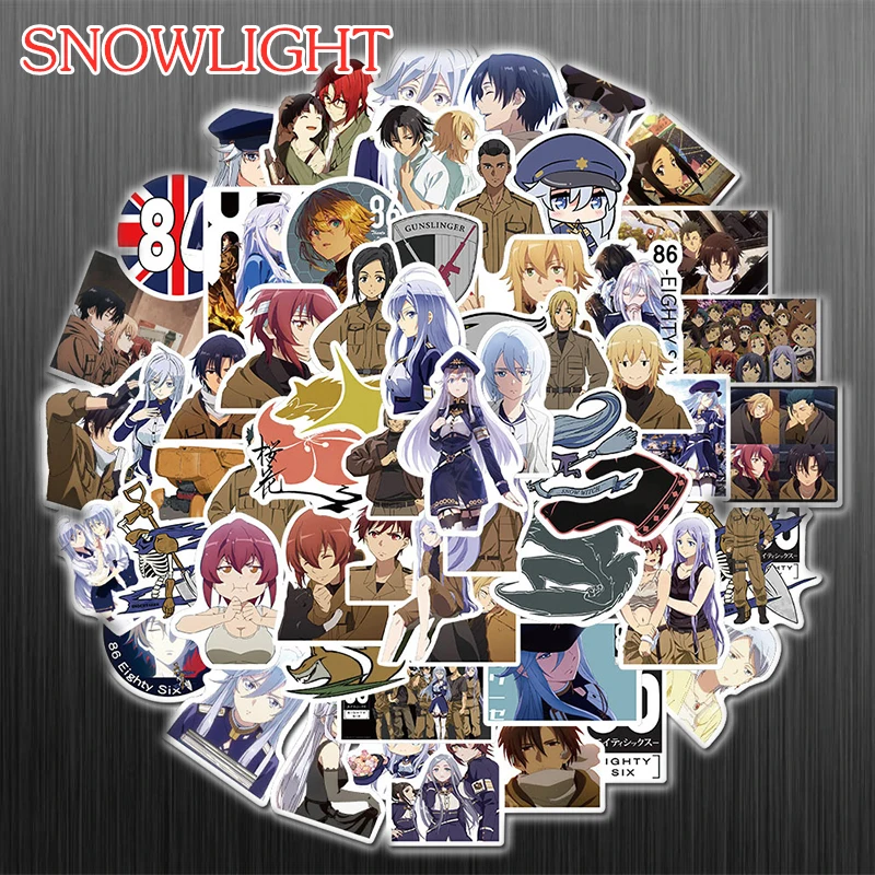 10/50Pcs/set Cartoon 86-EightySix- Anime Mixed Graffiti Stickers For Laptop Diy Decals Case Skateboard Helmet Luggage Guitar