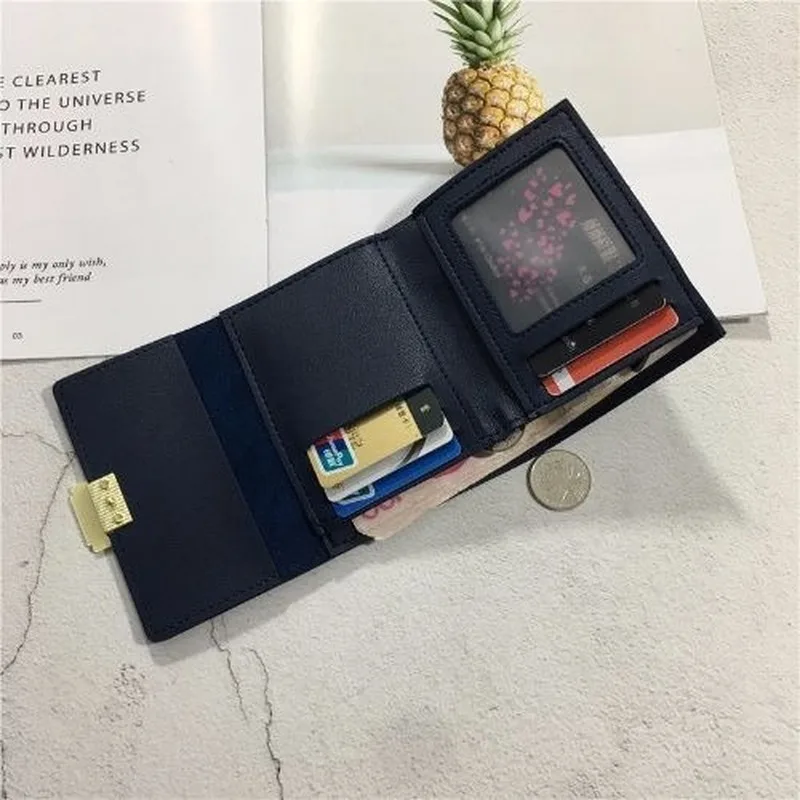

Card Holders Women Panelled Vintage Fashion PU Leather Credit Cards Cases Money Bags Ladies Elegant Simple All-match Leisure New