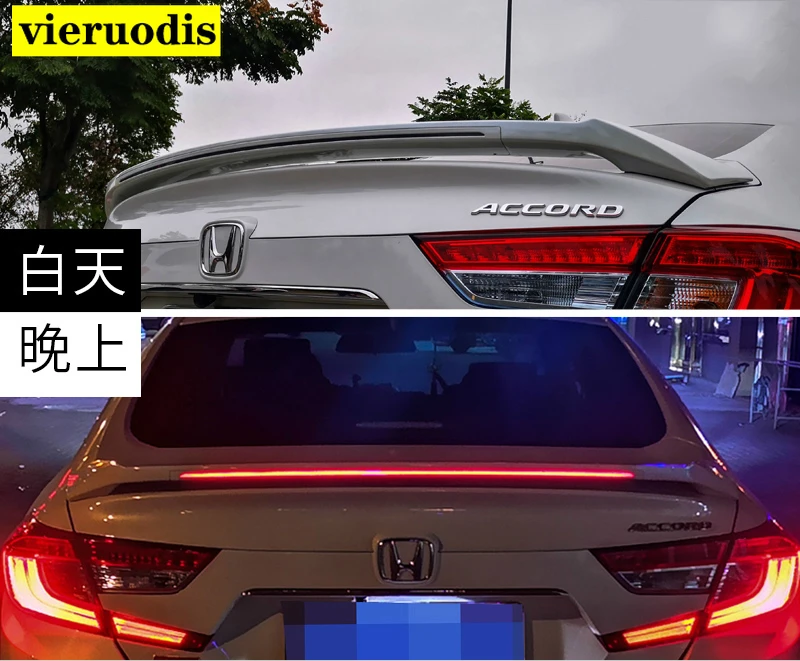 ABS пластик красный черный белый цвет крыла заднего спойлер багажника с Led