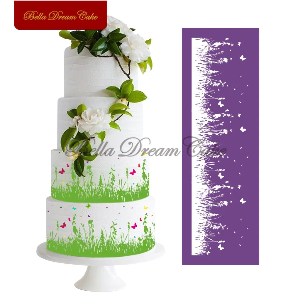 Цветочная сетчатый трафарет из ткани для торта кружевной мастики форма