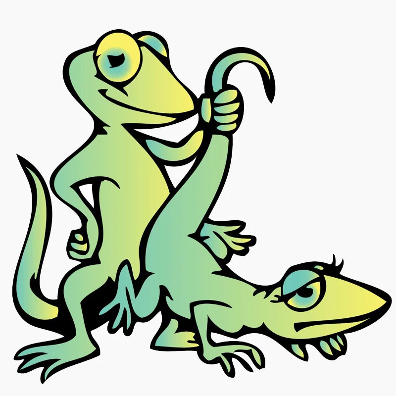 Интересные прекрасная домашняя ящерица хвоста автомобиля наклейка