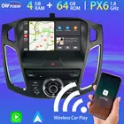 Мультимедиа 9 дюймов, Android 10.0 автомобильный радиоприемник с навигацией GPS, для Ford Focus 3 MK3 2015-2018, CarPlay DSP PX6, 4 Гб + 64 ГБ, головное устройство HDMI 5 портов USB