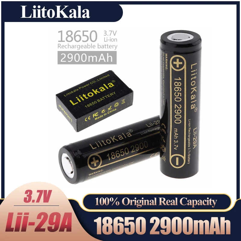 Liitokala Lii 29A 18650 3000 мАч аккумулятор 2900 3 6 в разряд 20A VP отдельные батареи высокой