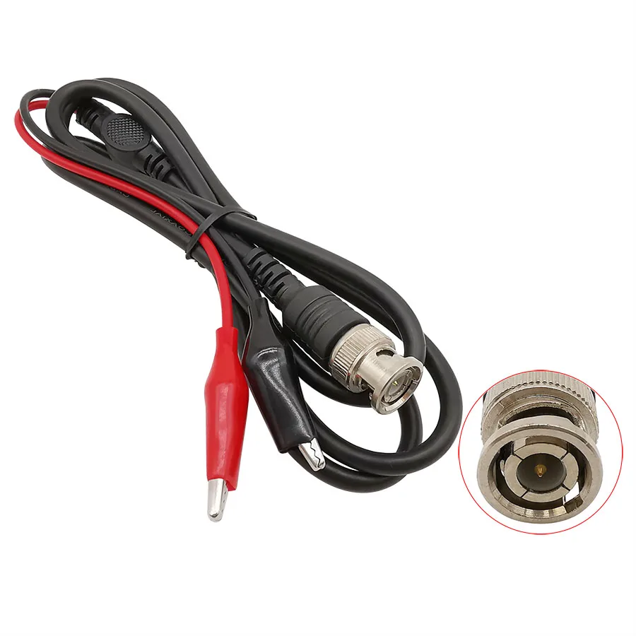 

Длина 1 метр, BNC штекер-двойной зажим типа «крокодил», тестовый щуп осциллографа, разъем BNC на 2x коаксиальный кабель с зажимом типа «крокодил»