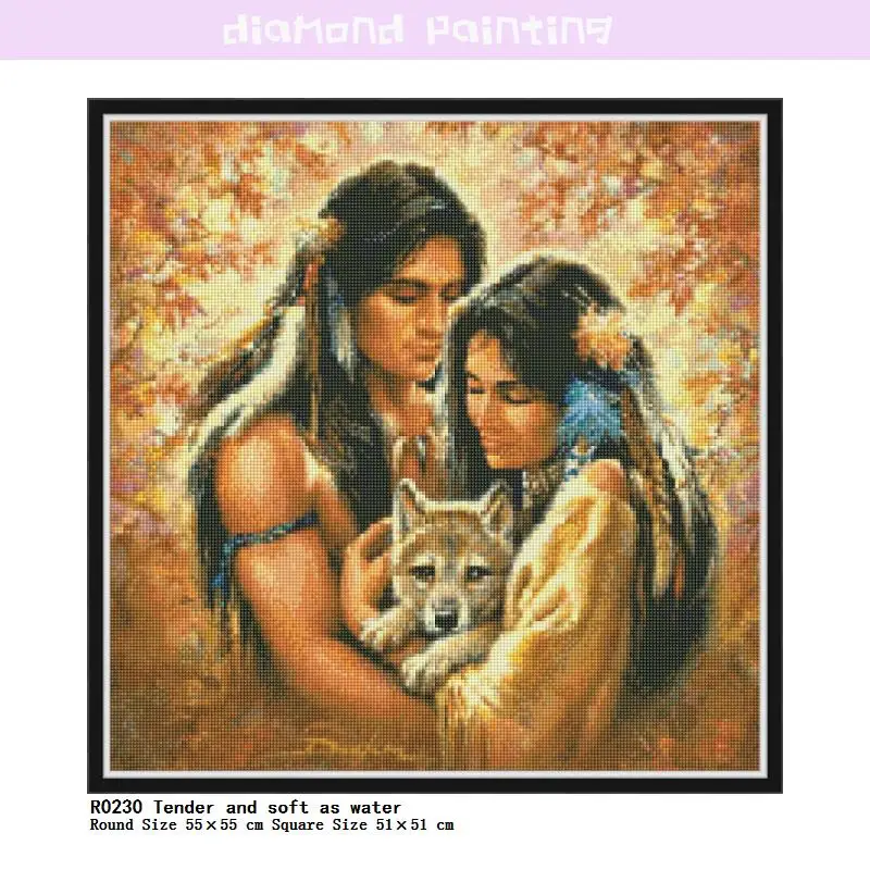 

Нежный и мягкий, как вода, квадратный и круглый алмаз, полный набор для вышивки крестом мозаичная алмазная живопись, алмазная вышивка, домаш...