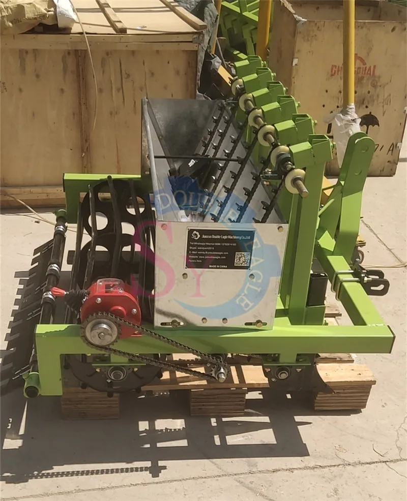 Рабочая ширина 120 см четырехколесный 10HP трактор тяга чеснока сеялка/клетка колеса 6 строк чеснока плантатор сельскохозяйственная машина
