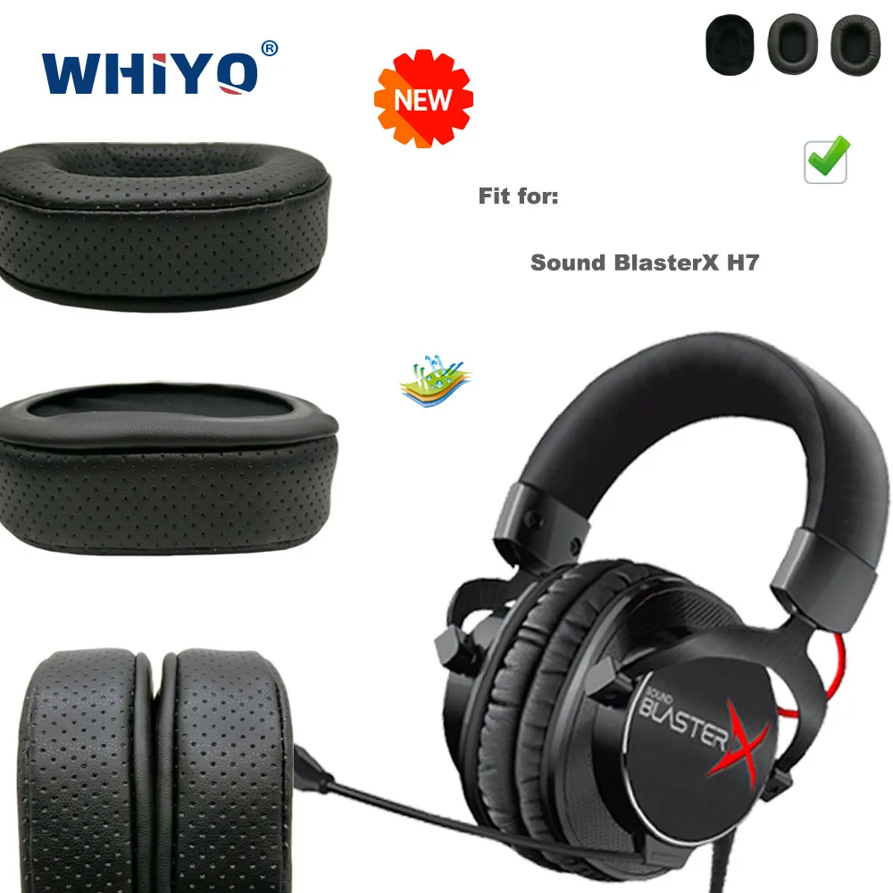 

New Upgrade Replacement Ear Pads for Sound BlasterX H7 Headset Parts Leather Cushion Velvet Earmuff Earphone Sleeve Cover
