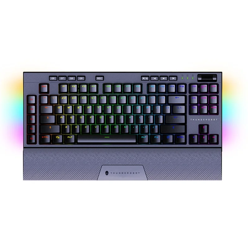 Efeitos de Iluminação Led tipo Magnético Thunderobot Modo Duplo Teclado Mecânico 80% Rgb Interruptor Pulso Macro Pbt Keycap Kl30 2.4g