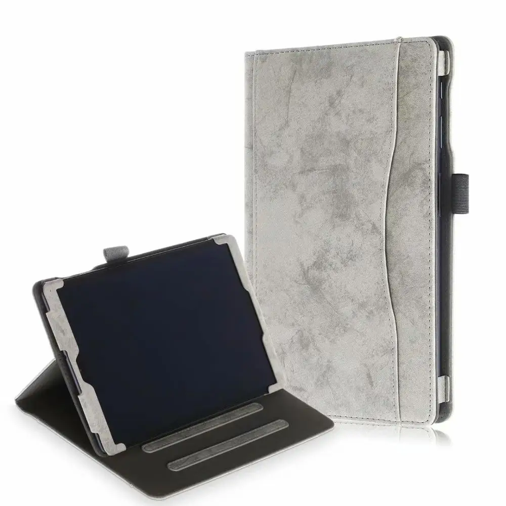 PC-NKQC-Gray Для Samsung galaxy tab a sm-t510 sm-t515 t510 t515 чехол для планшета pu кожаный чехол для galaxy tab a 10," Чехол+ пленка+ ручка - Цвет: PC-NKQC-Gray