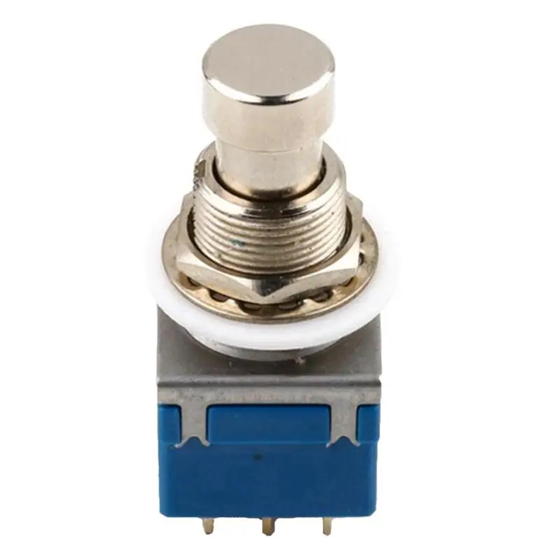 5x 3PDT 9 Pins Box Stomp Guitar Effect Pedal Foot Switch True Bypass Metal Silver+blue | Спорт и развлечения