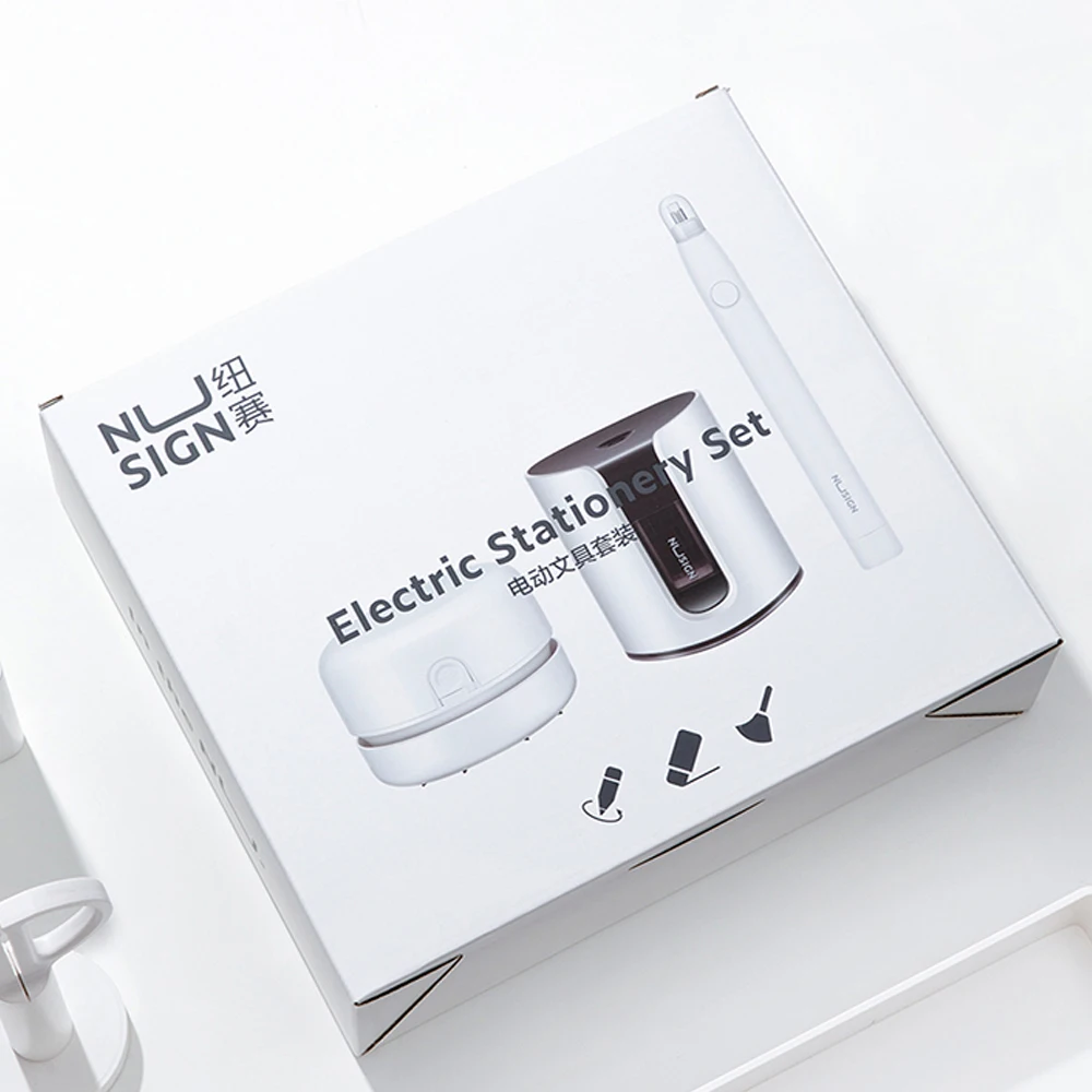 Электрическая точилка для карандашей Nusign мини-ластик 3 в 1 студент школа офис |